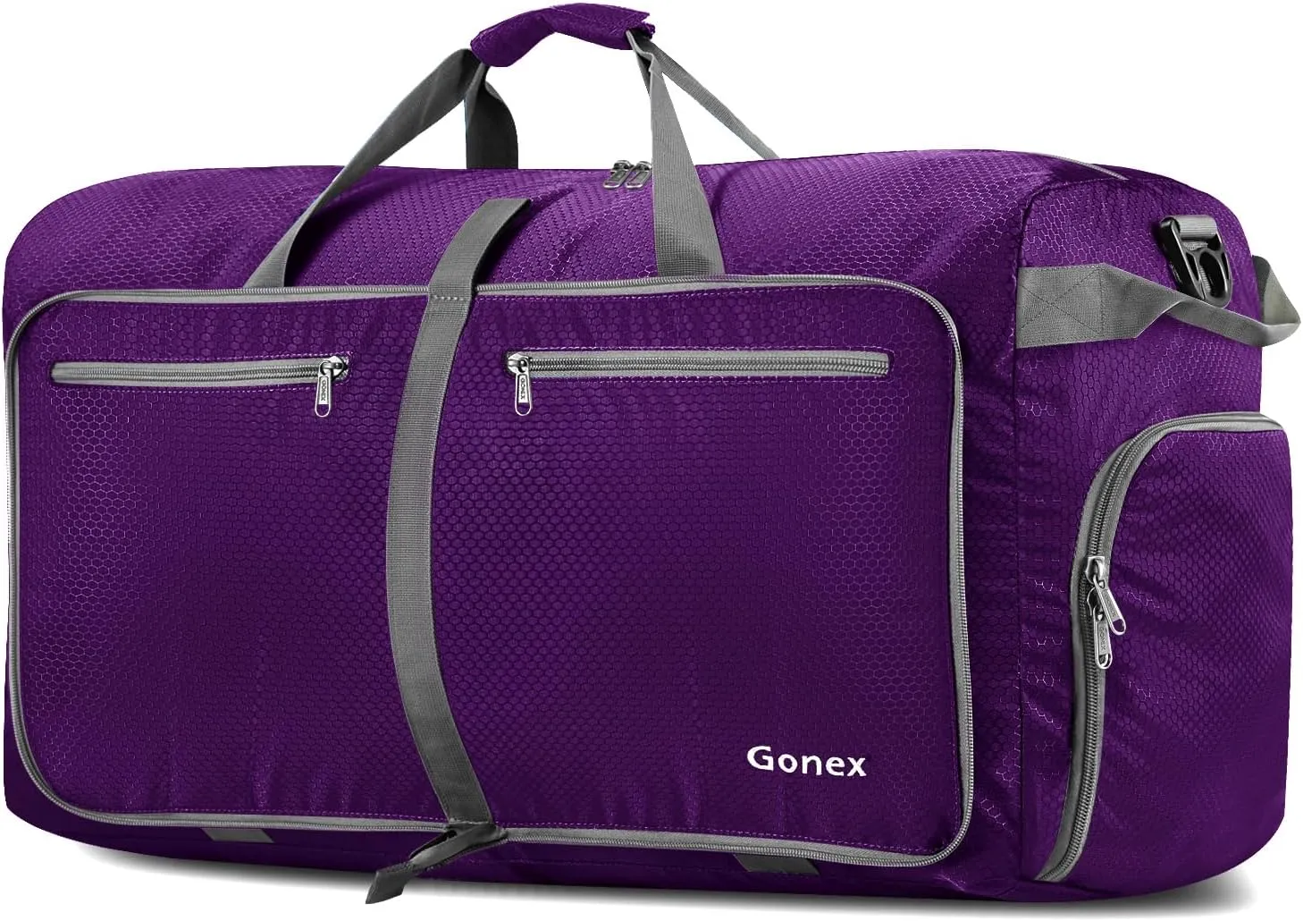 Gonex 40L 60L 80L 100L 150L Large Foldable Travel Duffle Bag with Shoes Compartment, Packable Lightweight Water Repellent Duffel Bag for Camping Gym Weekender Bag