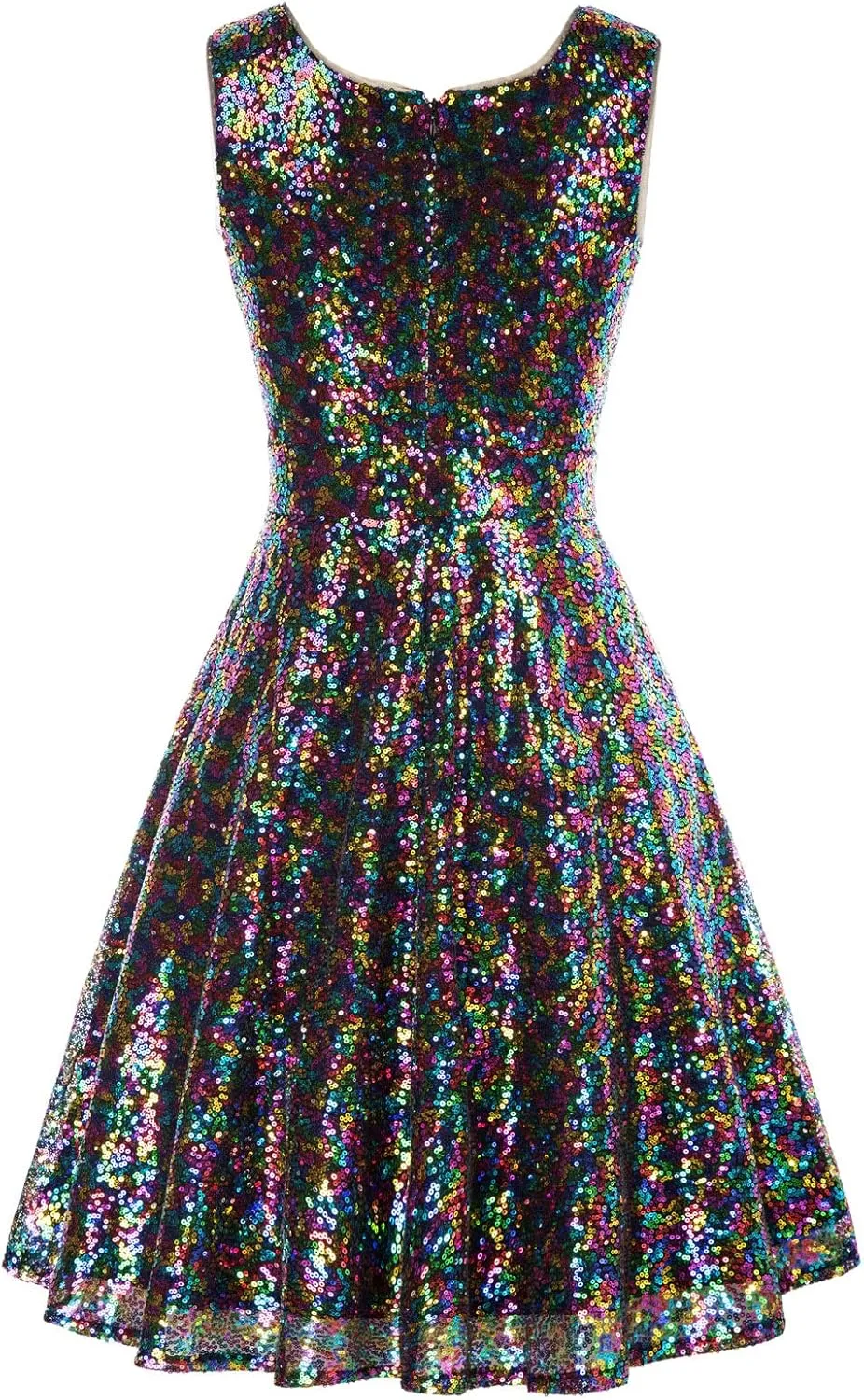 GRACE KARIN Women's Sequin Dresses Sleeveless V-Neck Sparkly Glitter Evening Party Dress