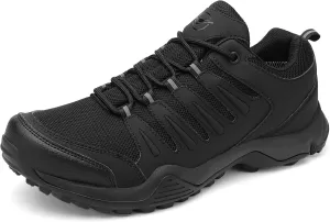 Grand Attack Men's Waterproof Hiking Shoes Lightweight Approach Trekking Comfortable Backpacking Boots Non Slip Work Shoes Outdoor Camping Travel Sneakers