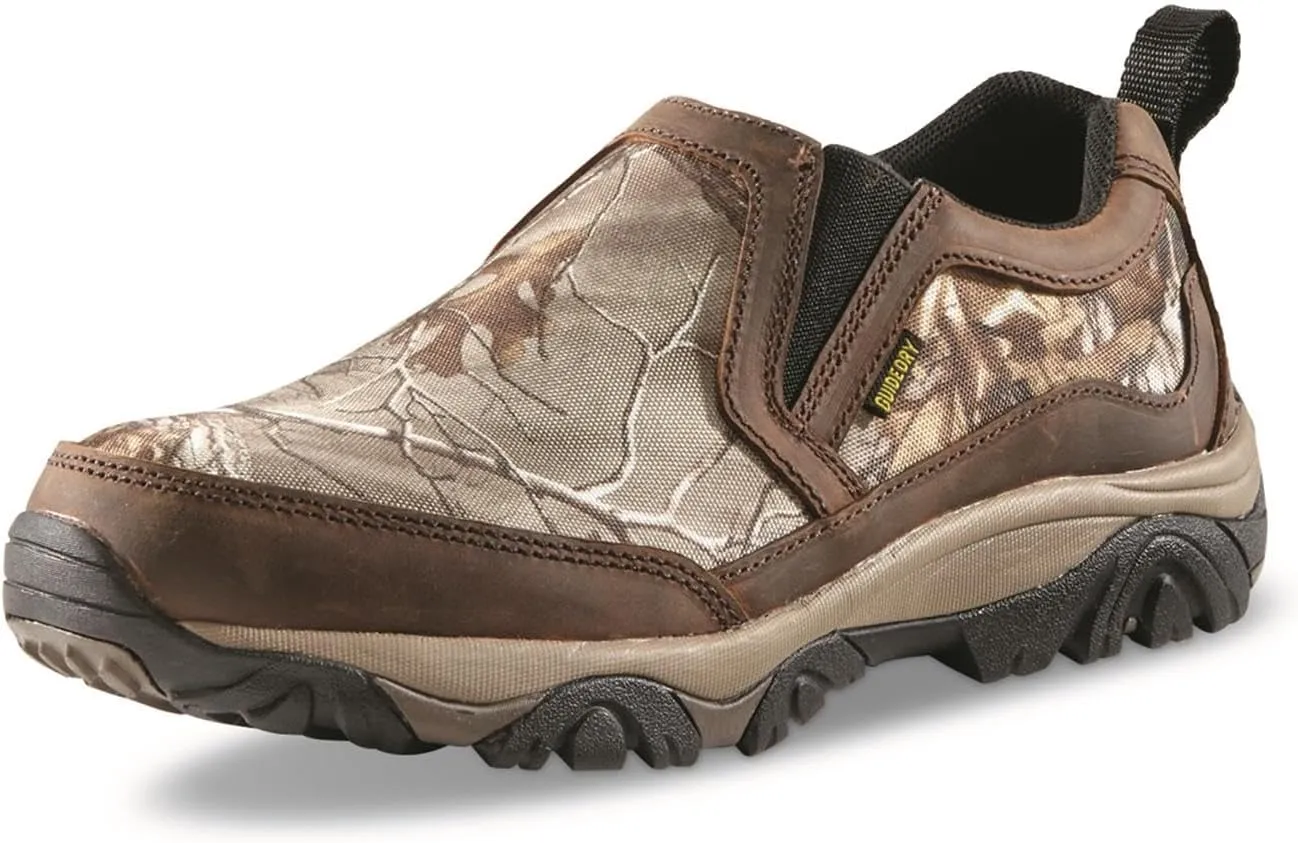 Guide Gear Arrowhead II Men's Leather Waterproof Slip-on Loafers Non-Slip Breathable Lightweight Shoes for Hiking, Walking, Outdoor, Casual, Work, Dress