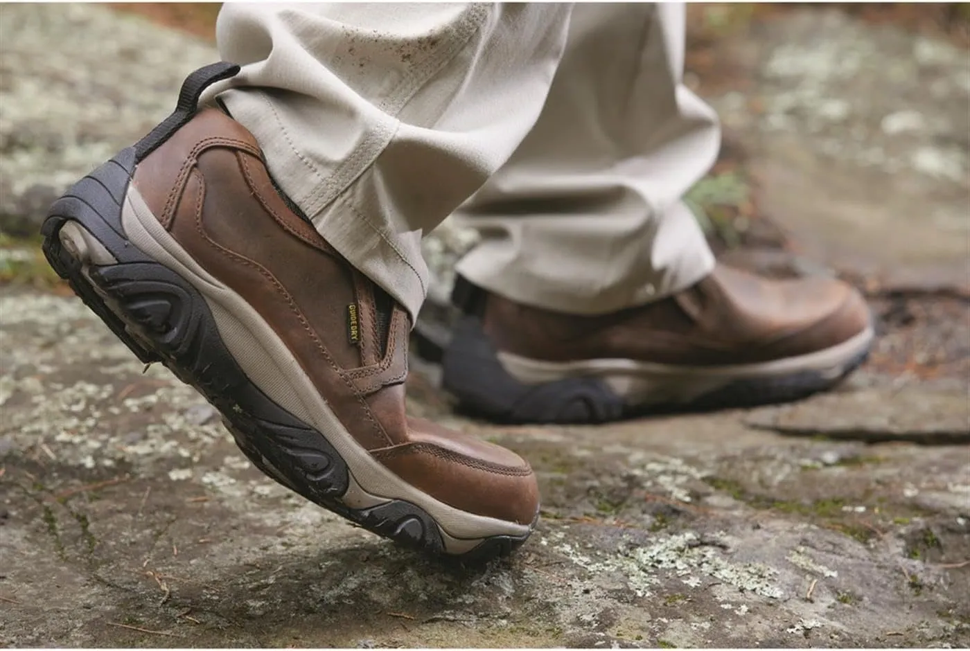Guide Gear Arrowhead II Men's Leather Waterproof Slip-on Loafers Non-Slip Breathable Lightweight Shoes for Hiking, Walking, Outdoor, Casual, Work, Dress