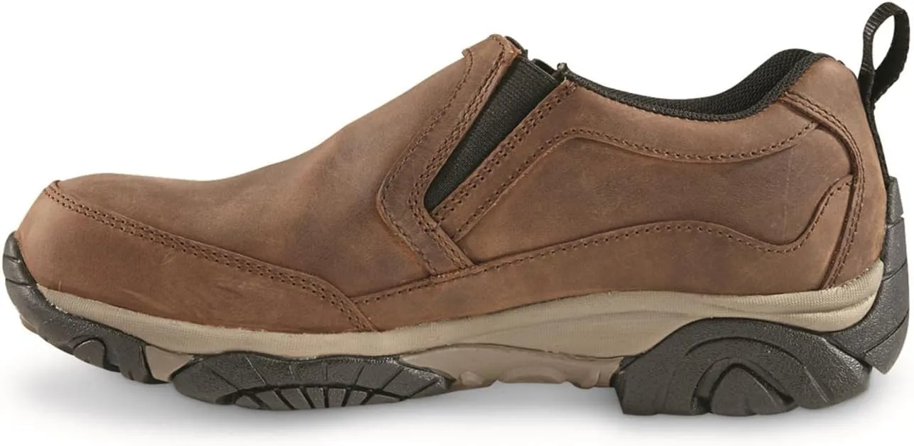 Guide Gear Arrowhead II Men's Leather Waterproof Slip-on Loafers Non-Slip Breathable Lightweight Shoes for Hiking, Walking, Outdoor, Casual, Work, Dress