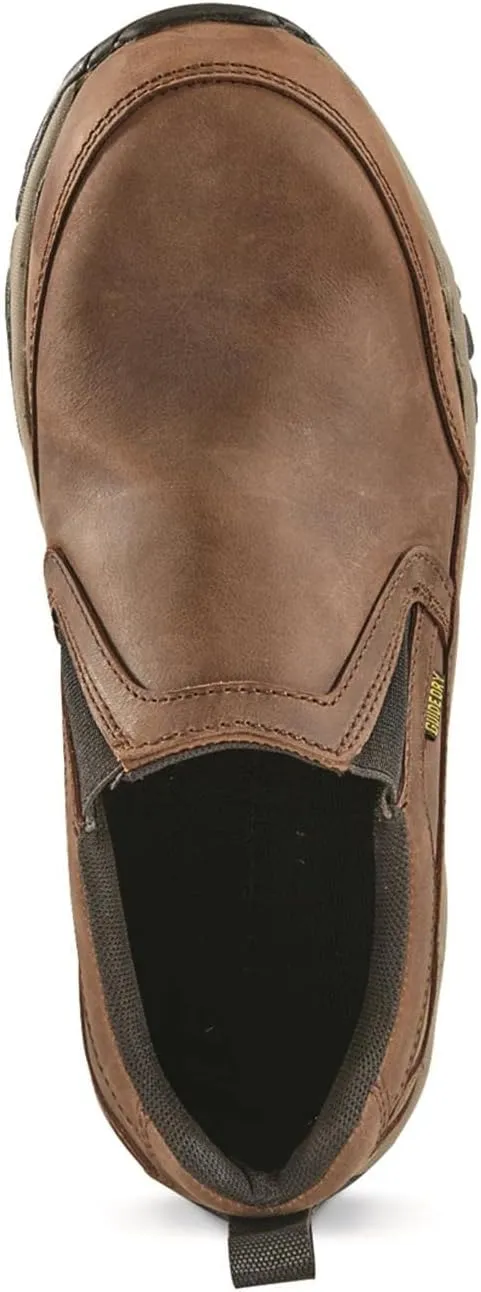 Guide Gear Arrowhead II Men's Leather Waterproof Slip-on Loafers Non-Slip Breathable Lightweight Shoes for Hiking, Walking, Outdoor, Casual, Work, Dress