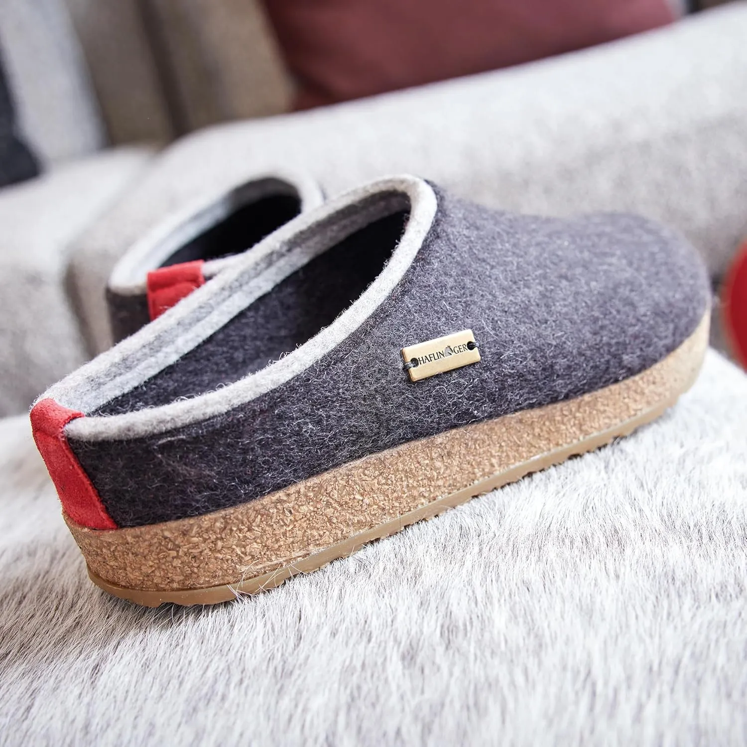 HAFLINGER Kris Felt Clog Wool Slipper Unisex