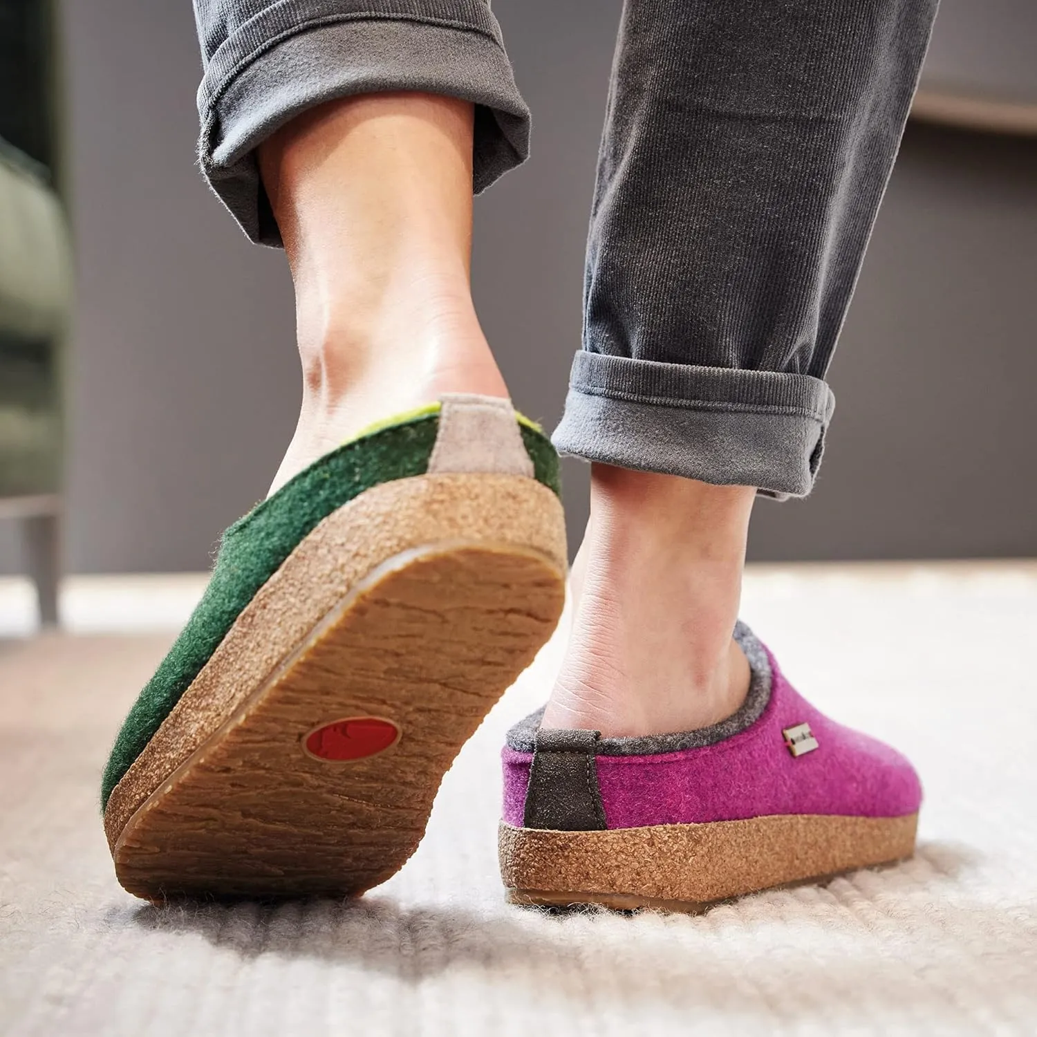 HAFLINGER Kris Felt Clog Wool Slipper Unisex