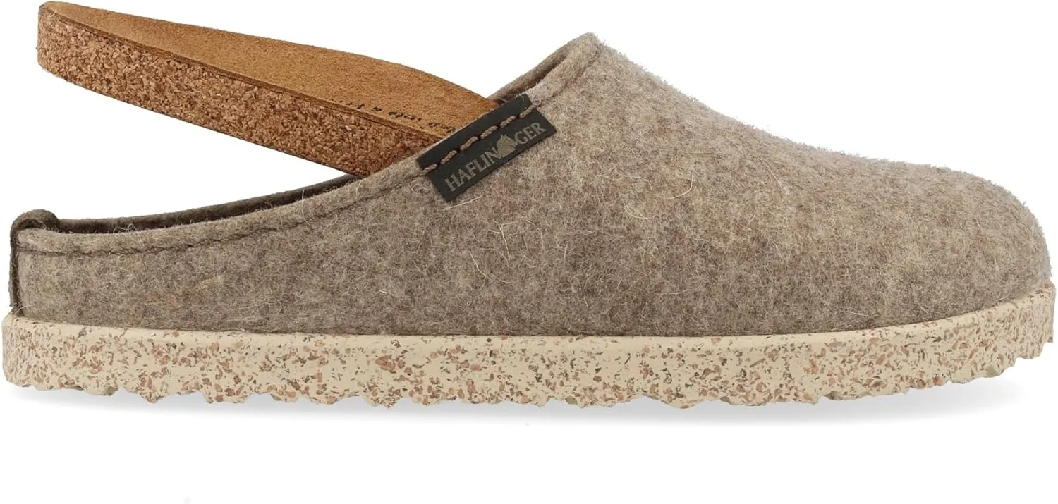 HAFLINGER Unisex Manhattan Warm Breathable Wool Slippers with Removable Footbed & Slip-Resistant Sole | Indoor & Outdoor Wear