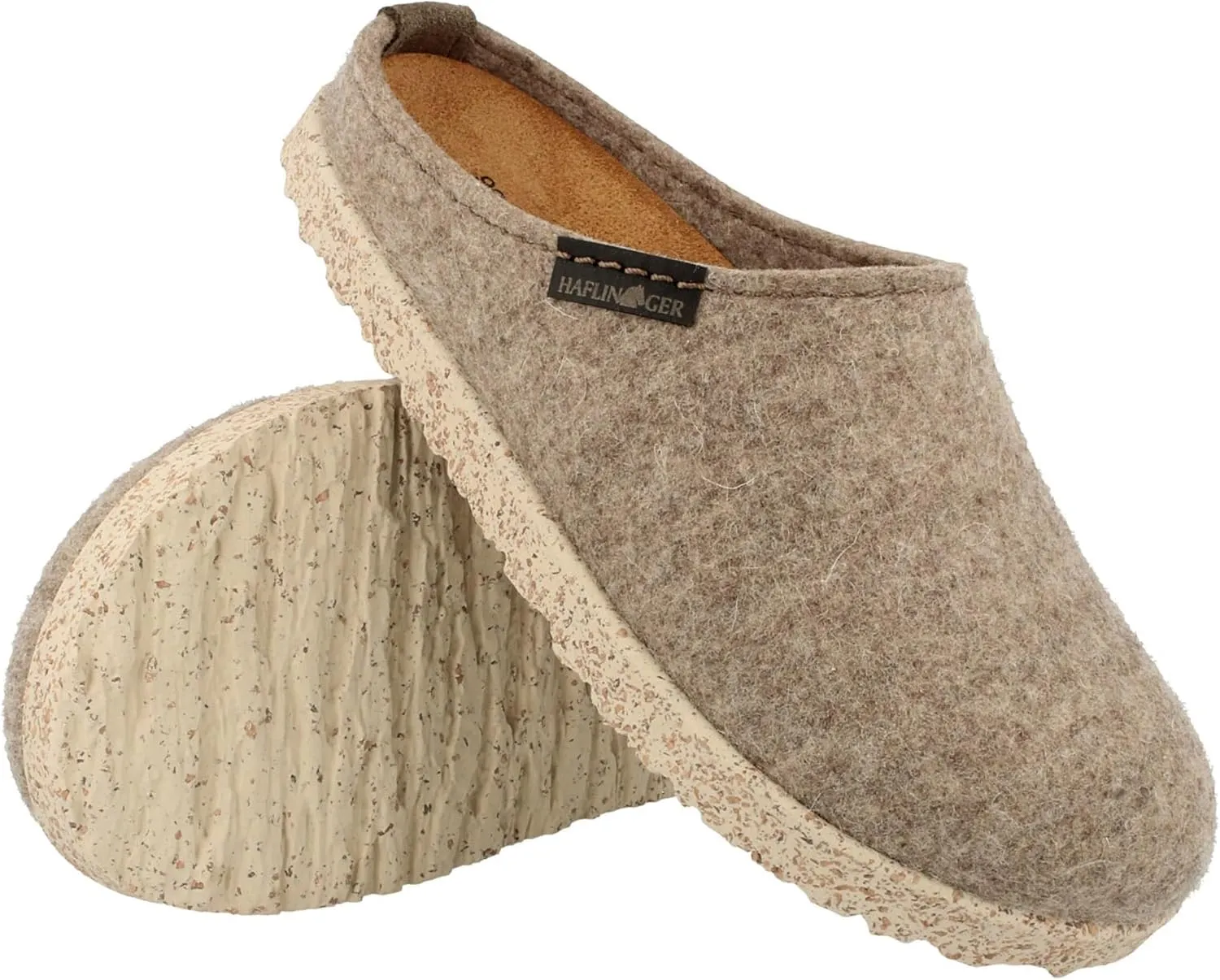 HAFLINGER Unisex Manhattan Warm Breathable Wool Slippers with Removable Footbed & Slip-Resistant Sole | Indoor & Outdoor Wear