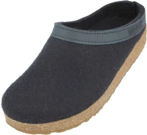 Haflinger Womens Grizzly Torben mittleblau Blue Wool Clog Slipper EU 38