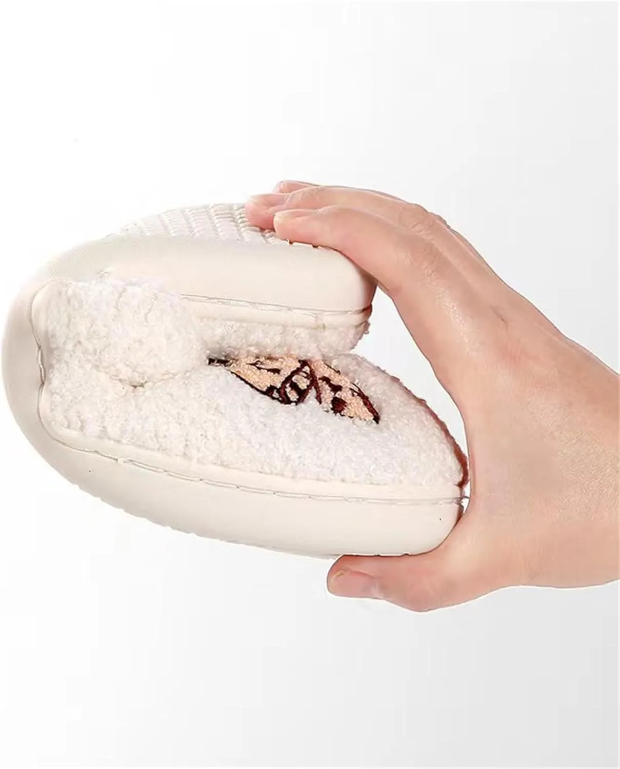Halloween Pumpkin Slippers for Womens Mens Cute Cartoon Slippers Plush Warm Memory Foam Shoes