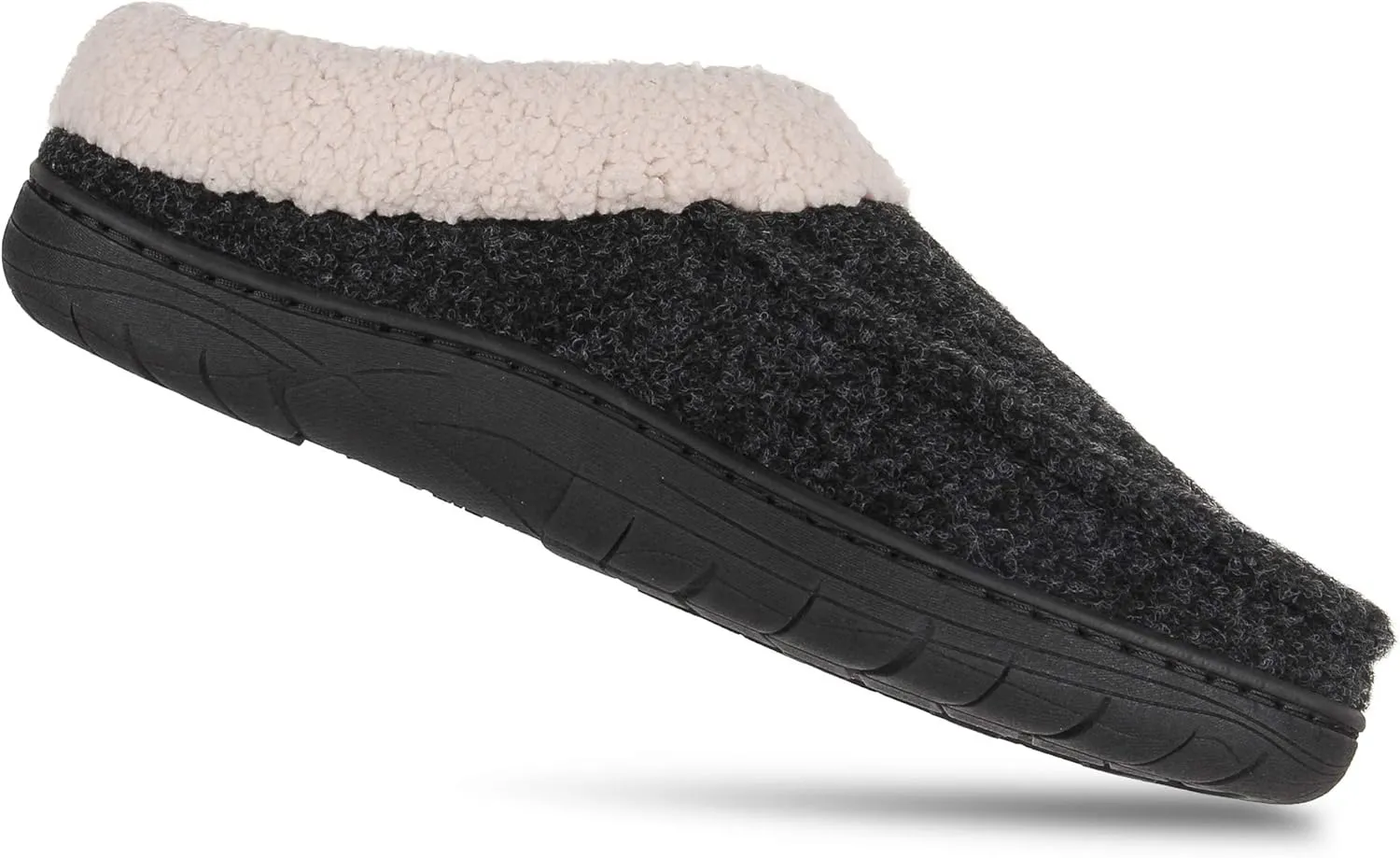 Hanes Men's Felt Clog Slipper Shoe - Memory Foam Indoor Outdoor Sole