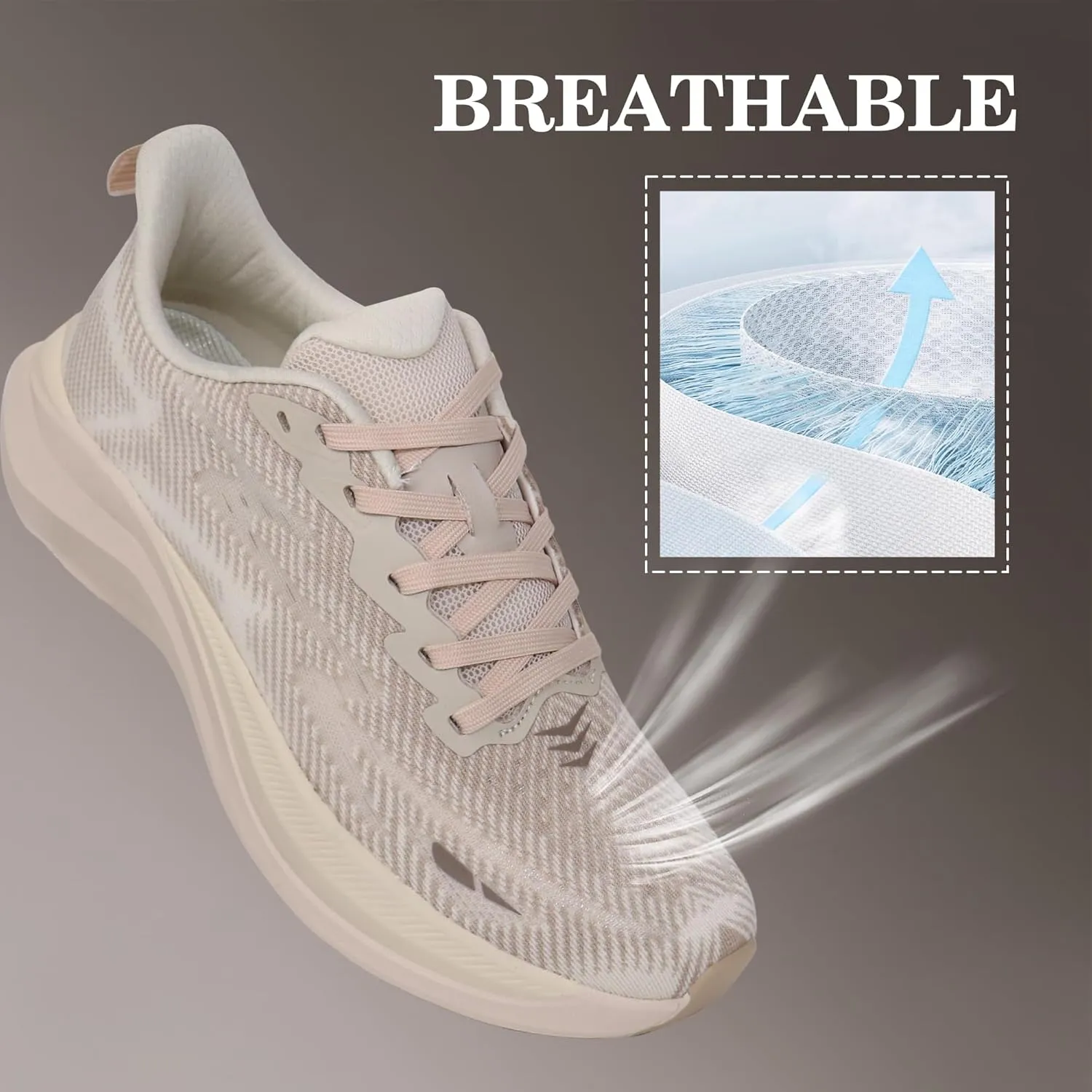 Hawkwell Men's Cloud Zero Active Cushion Breathable Tennis Walking Running Gym Workout Jogging Fashion Sneakers Medical Work Shoes