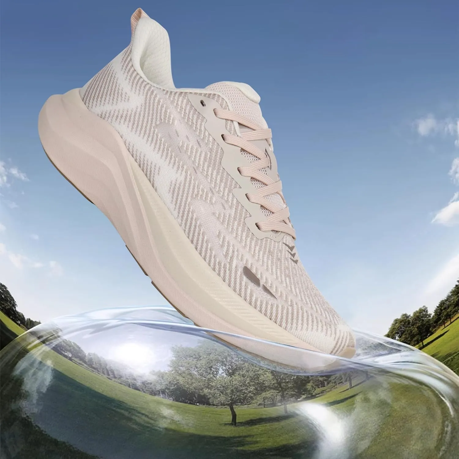 Hawkwell Men's Cloud Zero Active Cushion Breathable Tennis Walking Running Gym Workout Jogging Fashion Sneakers Medical Work Shoes