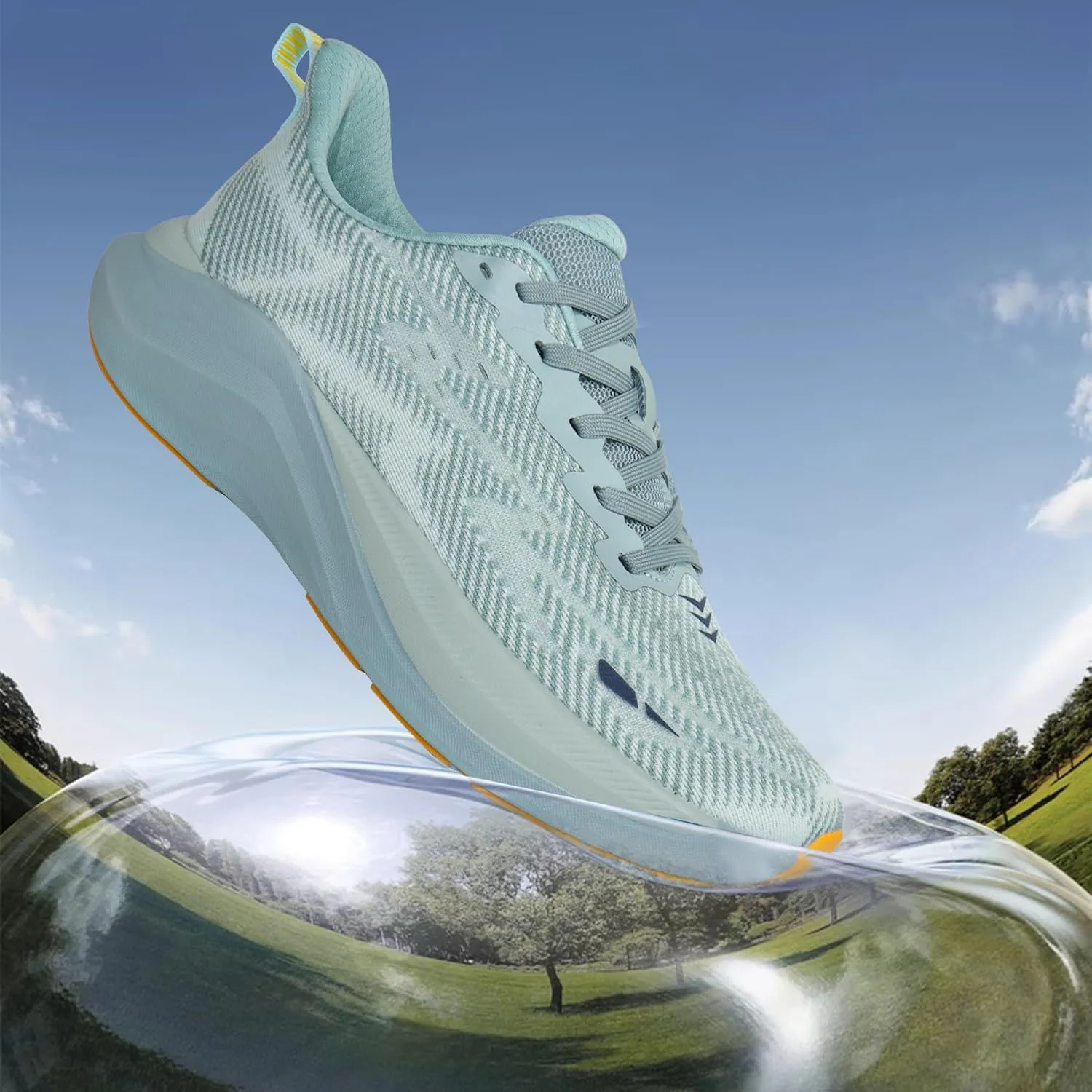 Hawkwell Men's Cloud Zero Active Cushion Breathable Tennis Walking Running Gym Workout Jogging Fashion Sneakers Medical Work Shoes
