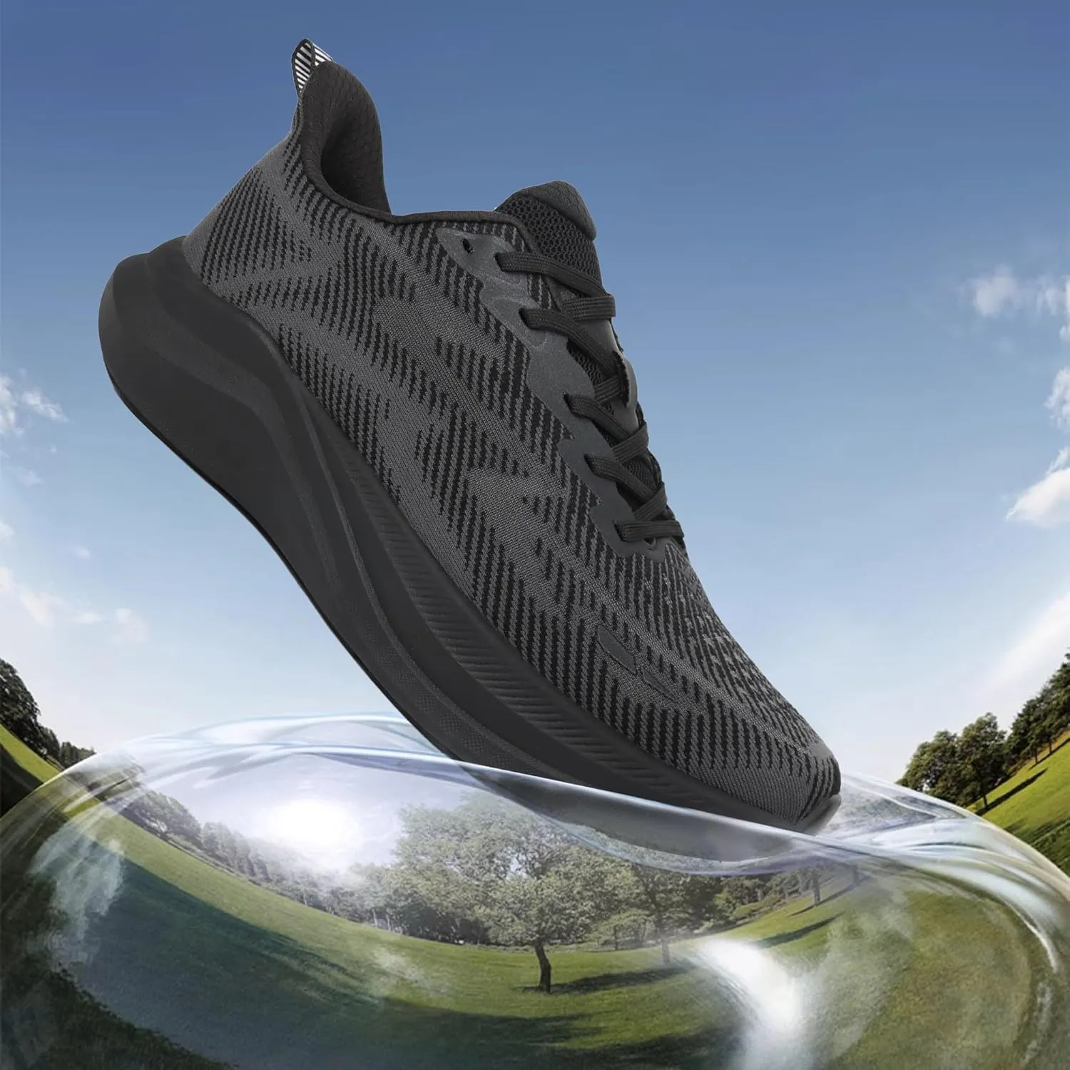 Hawkwell Men's Cloud Zero Active Cushion Breathable Tennis Walking Running Gym Workout Jogging Fashion Sneakers Medical Work Shoes