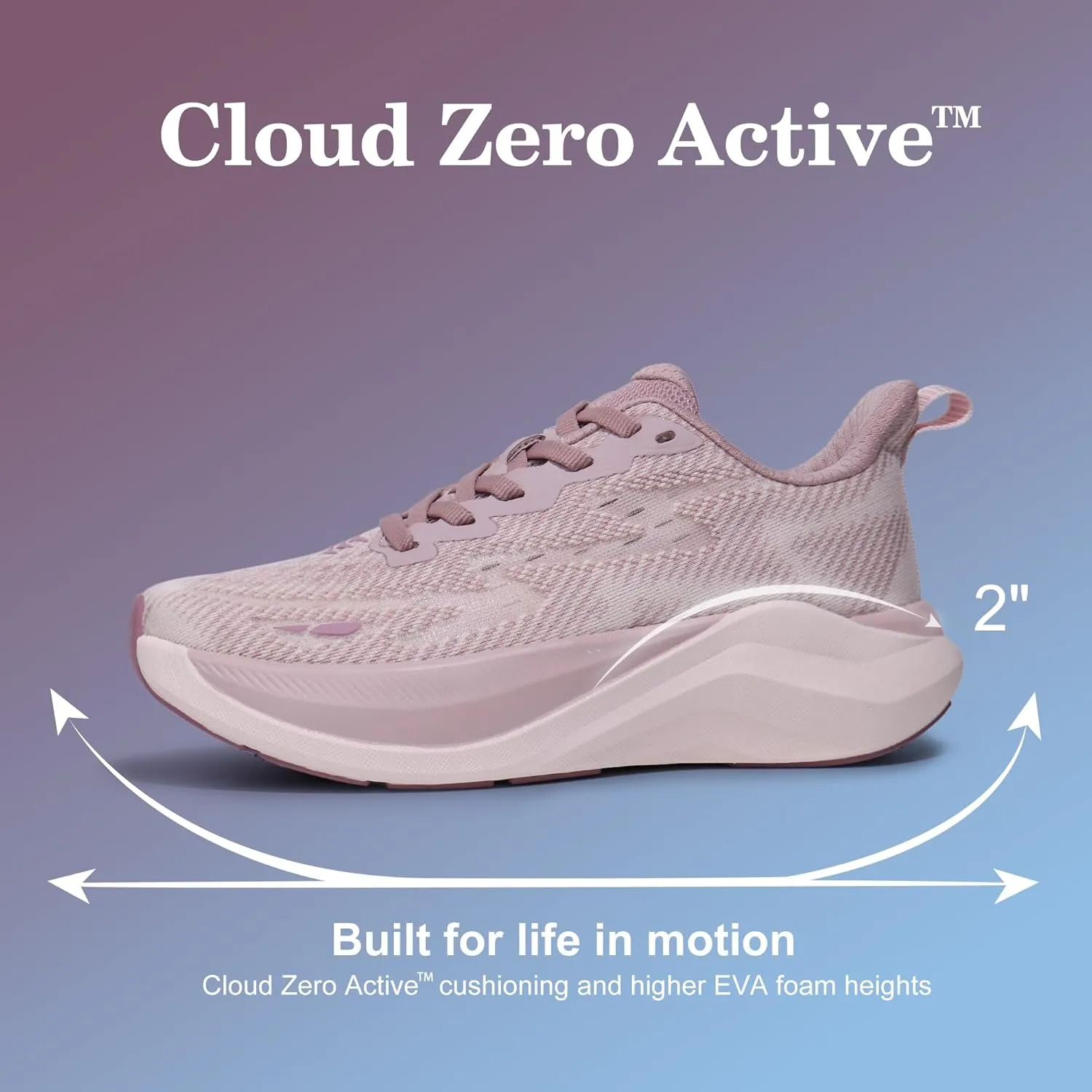 Hawkwell Women's Cloud Zero Active Cushion Breathable Tennis Walking Fashion Sneakers Gym Medical Work Shoes