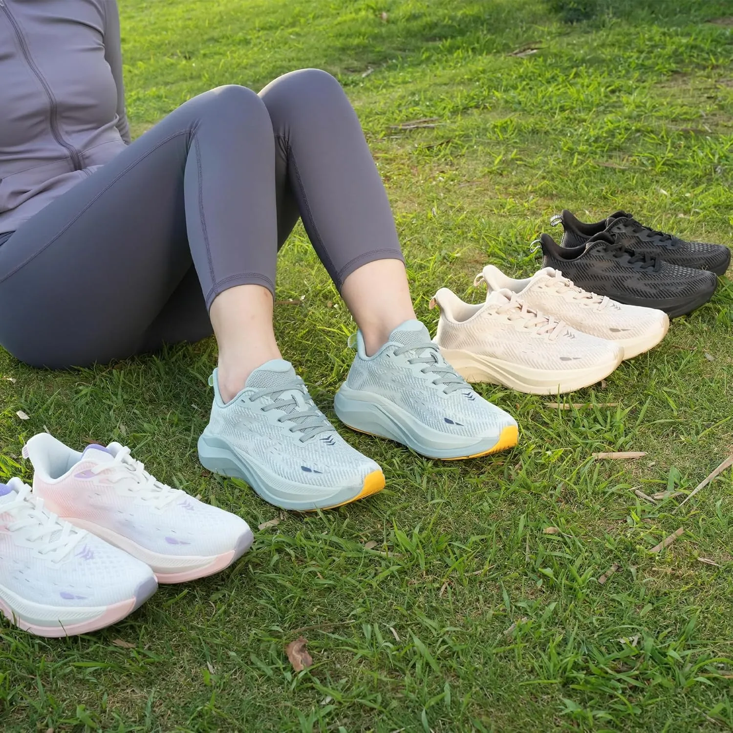 Hawkwell Women's Cloud Zero Active Cushion Breathable Tennis Walking Fashion Sneakers Gym Medical Work Shoes