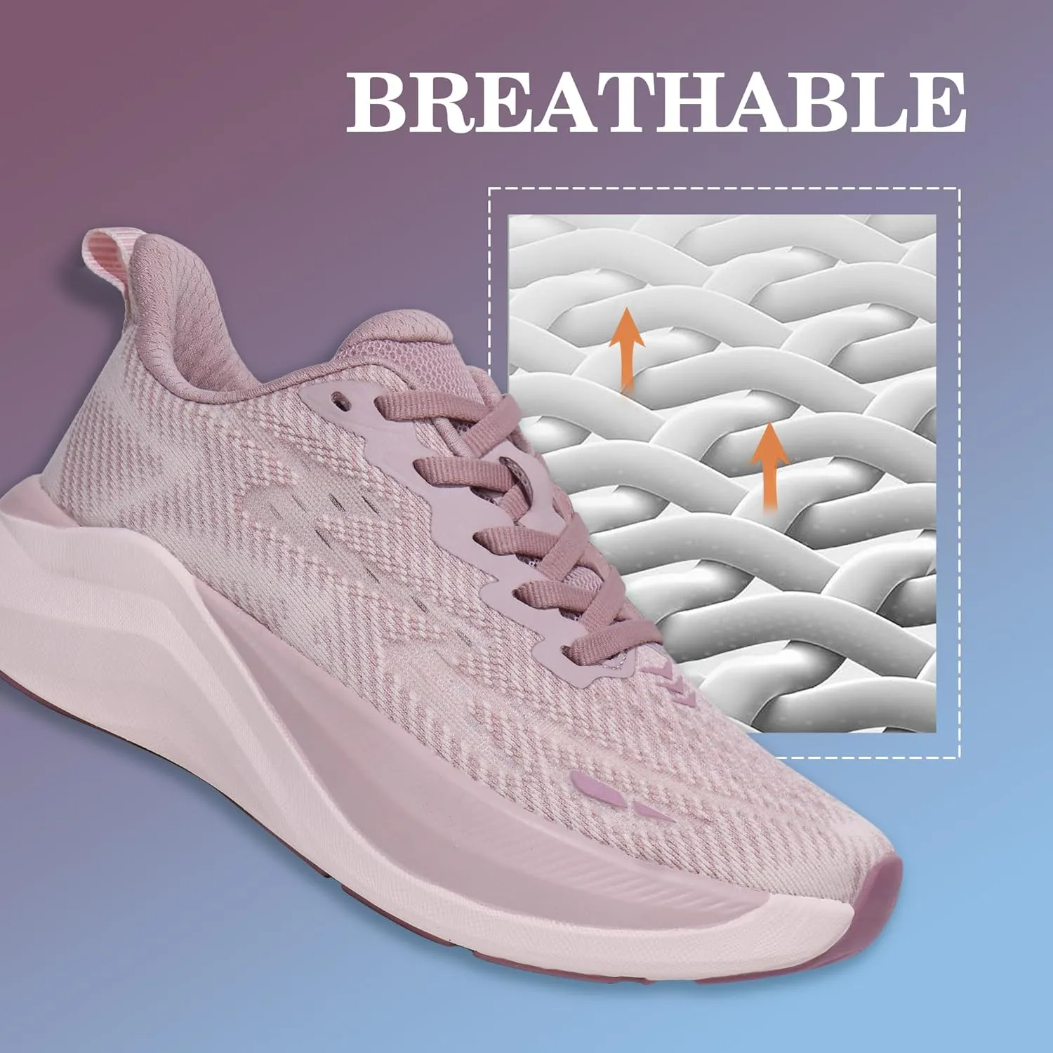 Hawkwell Women's Cloud Zero Active Cushion Breathable Tennis Walking Fashion Sneakers Gym Medical Work Shoes