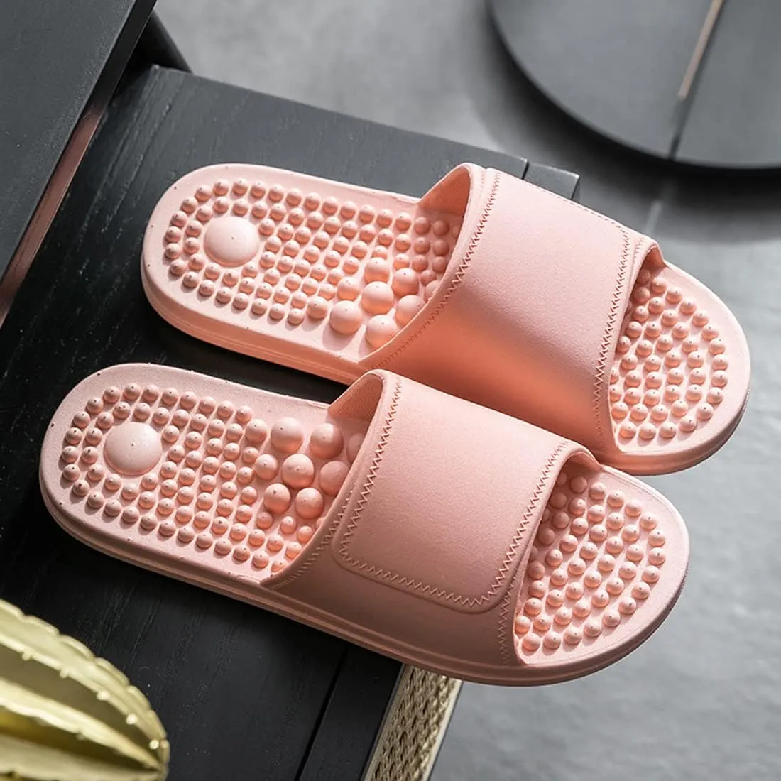 Health Foot Massage Slippers Acupressure Point Care Magnet Therapy Promoting Blood Circulation Myofascial Release Trigger Point Acupuncture Relaxation Gifts for Parents
