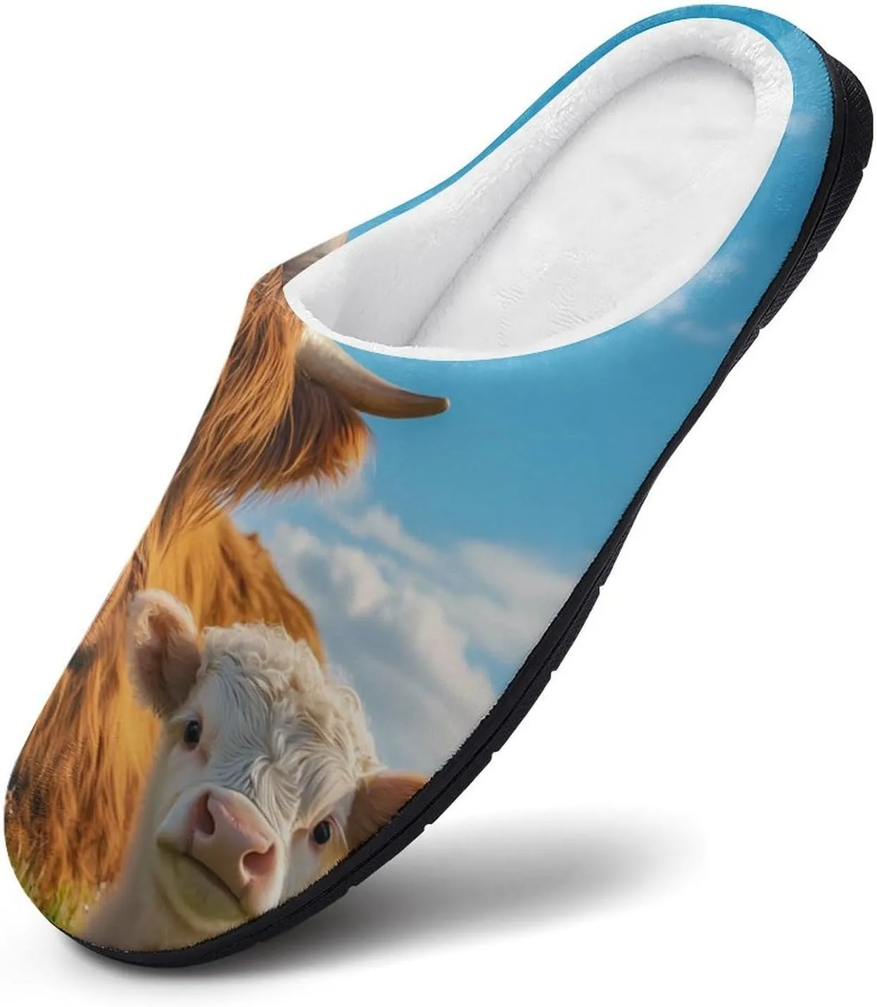 Highland Cow Slippers for Women Warm House Shoes Home Slippers Bedroom Shoes for Women Mom Ladies