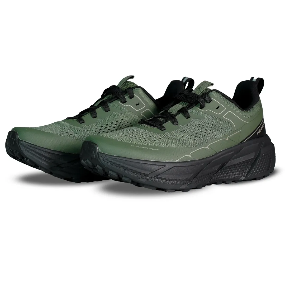 HIMMALEH AIR WALK 1 TRAIL RUNNING SHOES (OLIVE GREEN)