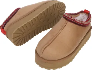 Home Slipper Platform Slippers for Women Indoor Outdoor Mini Boots Non-slip Plush Lining Slip On House Shoes