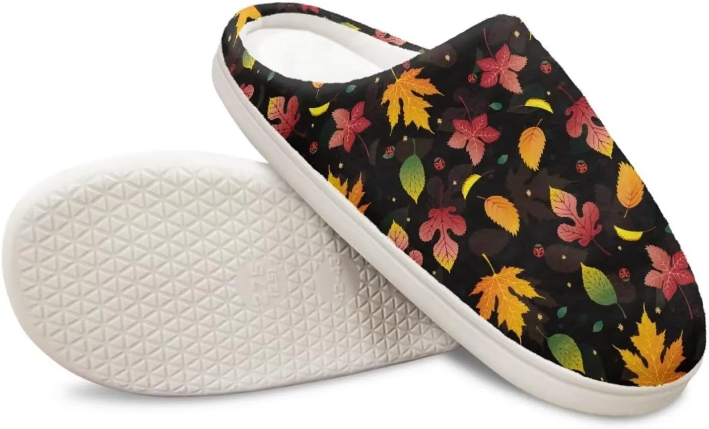 HUGS IDEA Slipper for Women Men Soft Scuff Slippers Anti-Slip Bedroom House Shoes Warm Cozy Plush