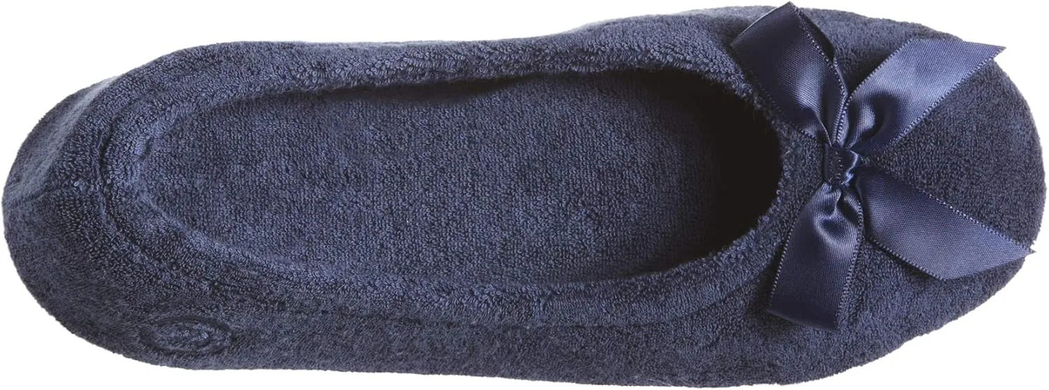 isotoner Women's Terry Ballerina Slipper Clog