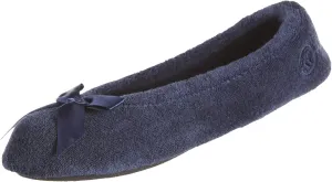 isotoner Women's Terry Ballerina Slipper Clog