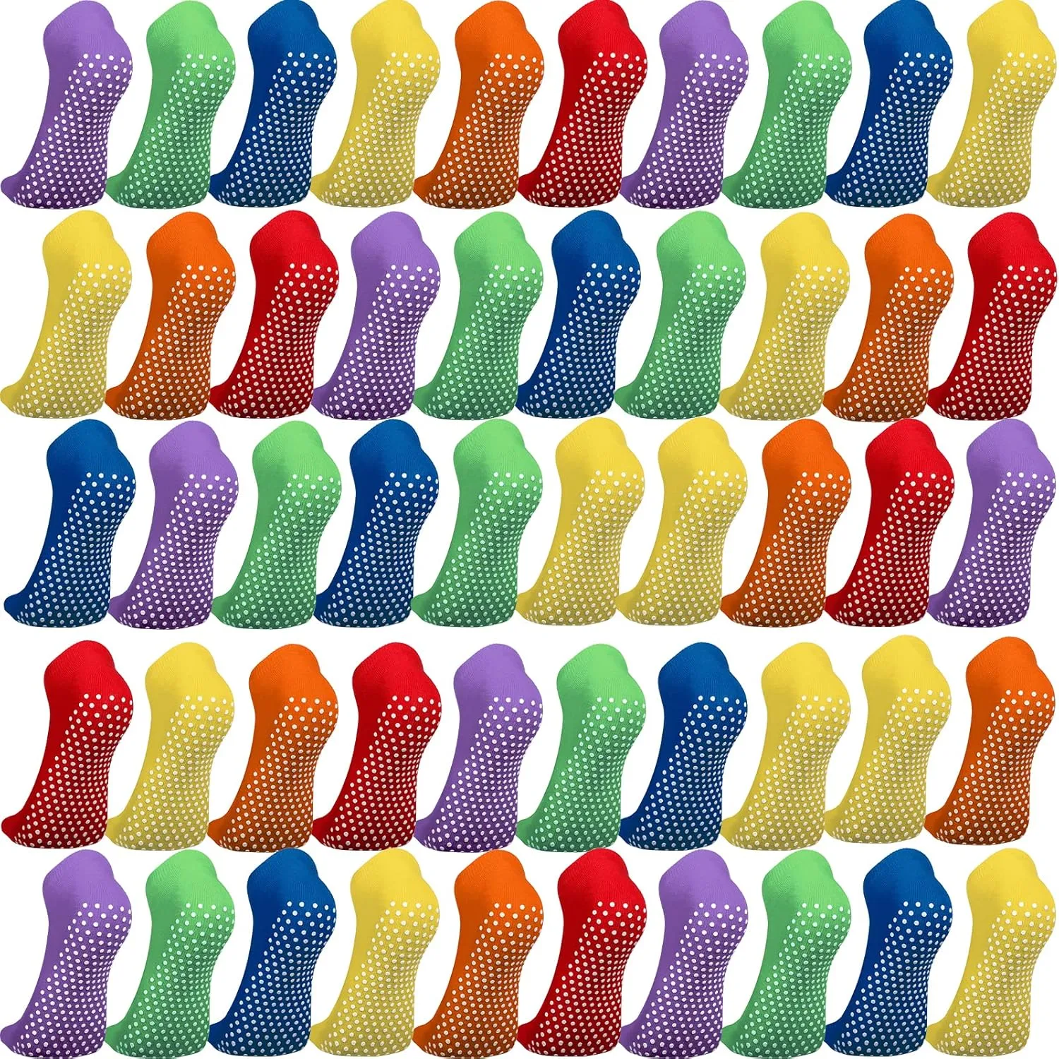 Janmercy 36 Pairs Non Slip Socks Women's Sports Yoga Pilates Socks Slipper Socks with Grippers