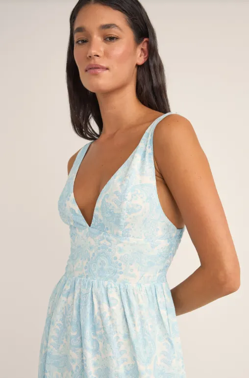 Jean Paisley Maxi Dress