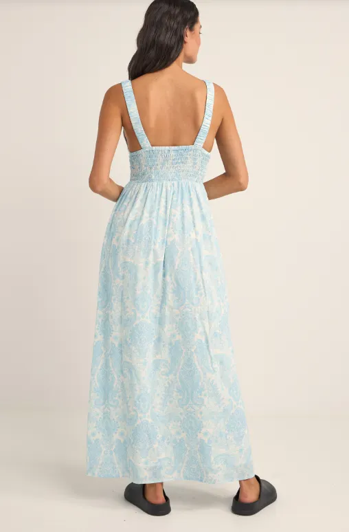 Jean Paisley Maxi Dress