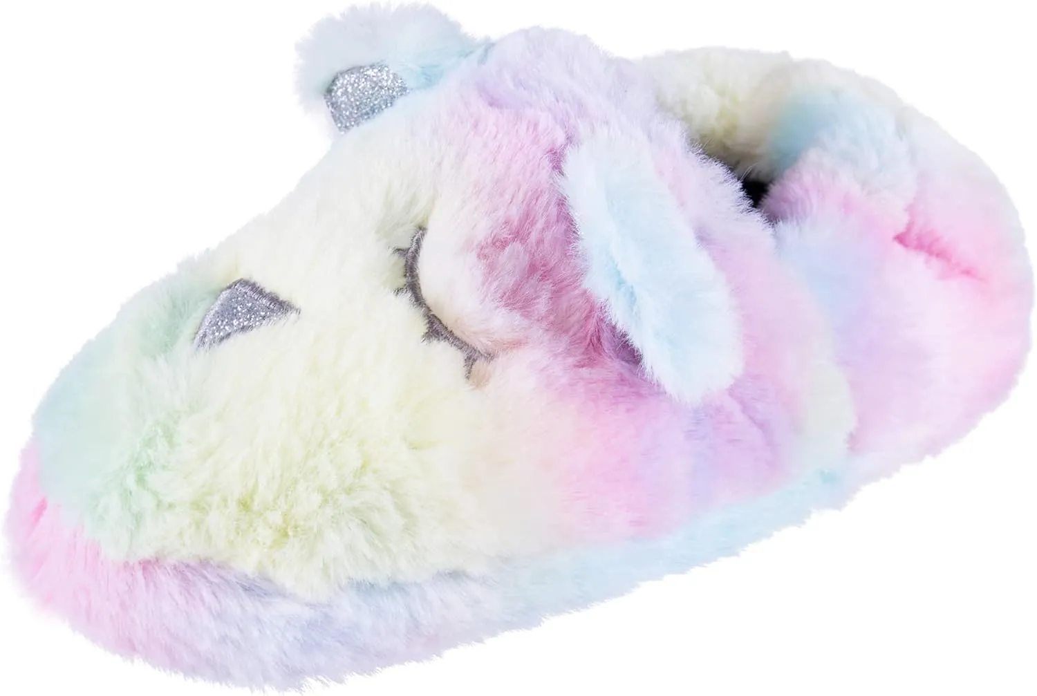 Jessica Simpson Girl's Cute and Cozy Plush Slip on House Slippers with Memory Foam