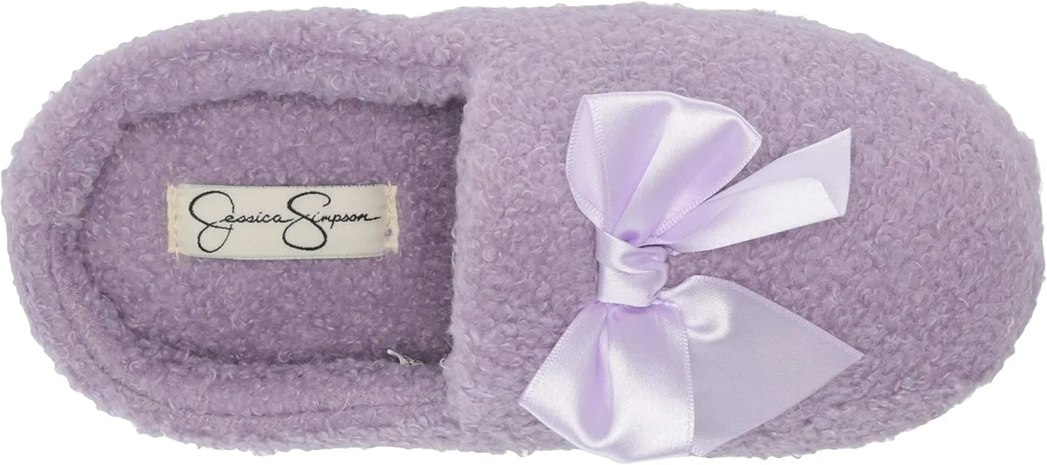 Jessica Simpson Unisex-Child Plush Marshmallow Slide on House Slipper Clog with Memory Foam