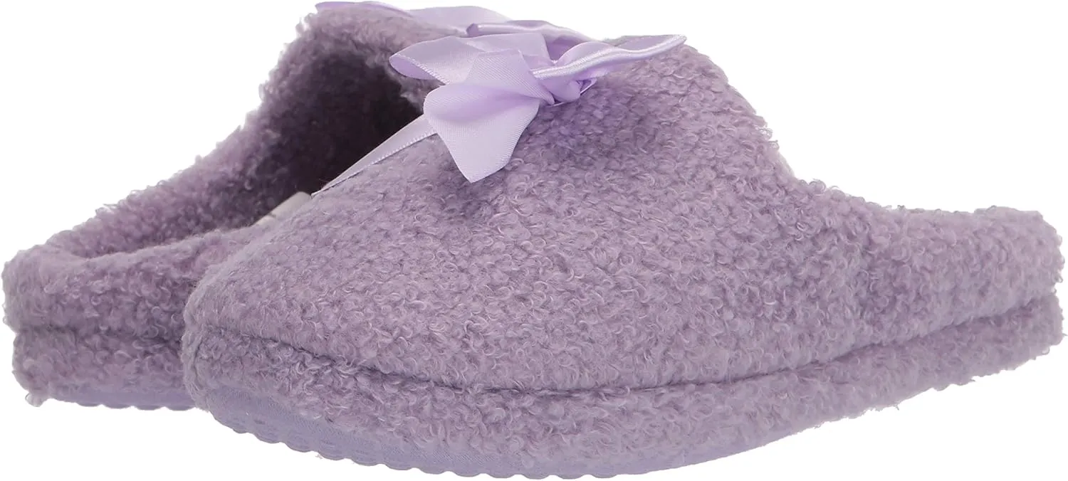 Jessica Simpson Unisex-Child Plush Marshmallow Slide on House Slipper Clog with Memory Foam