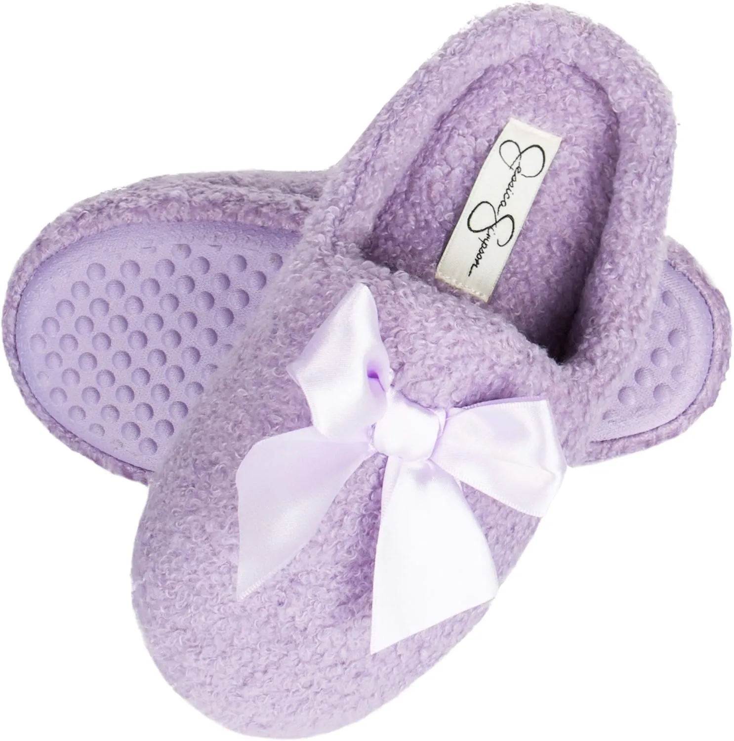 Jessica Simpson Unisex-Child Plush Marshmallow Slide on House Slipper Clog with Memory Foam