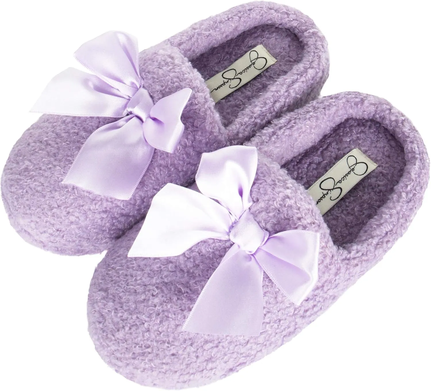 Jessica Simpson Unisex-Child Plush Marshmallow Slide on House Slipper Clog with Memory Foam