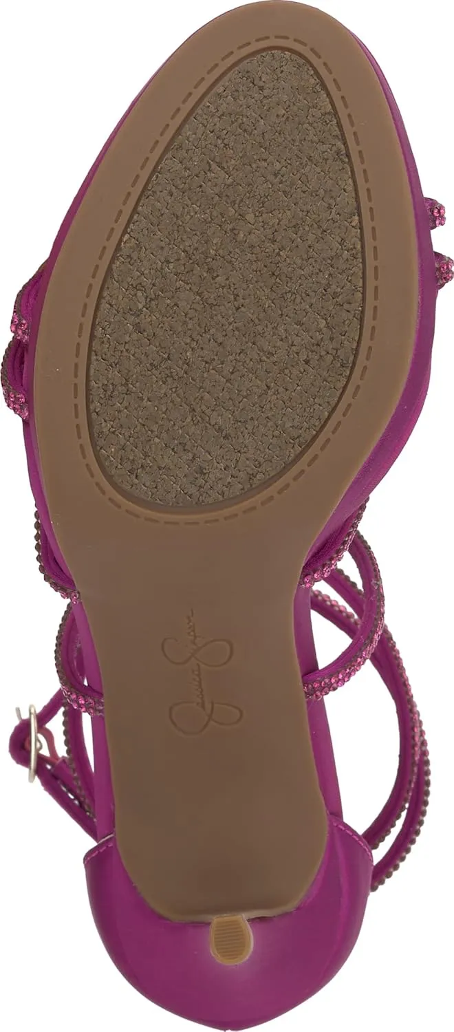 Jessica Simpson Womens Jaeya Rhinestone Strappy Dress Sandals