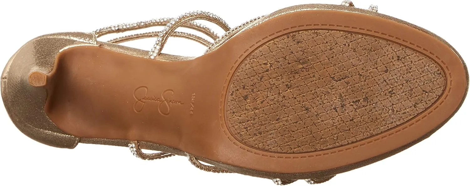 Jessica Simpson Womens Jaeya Rhinestone Strappy Dress Sandals