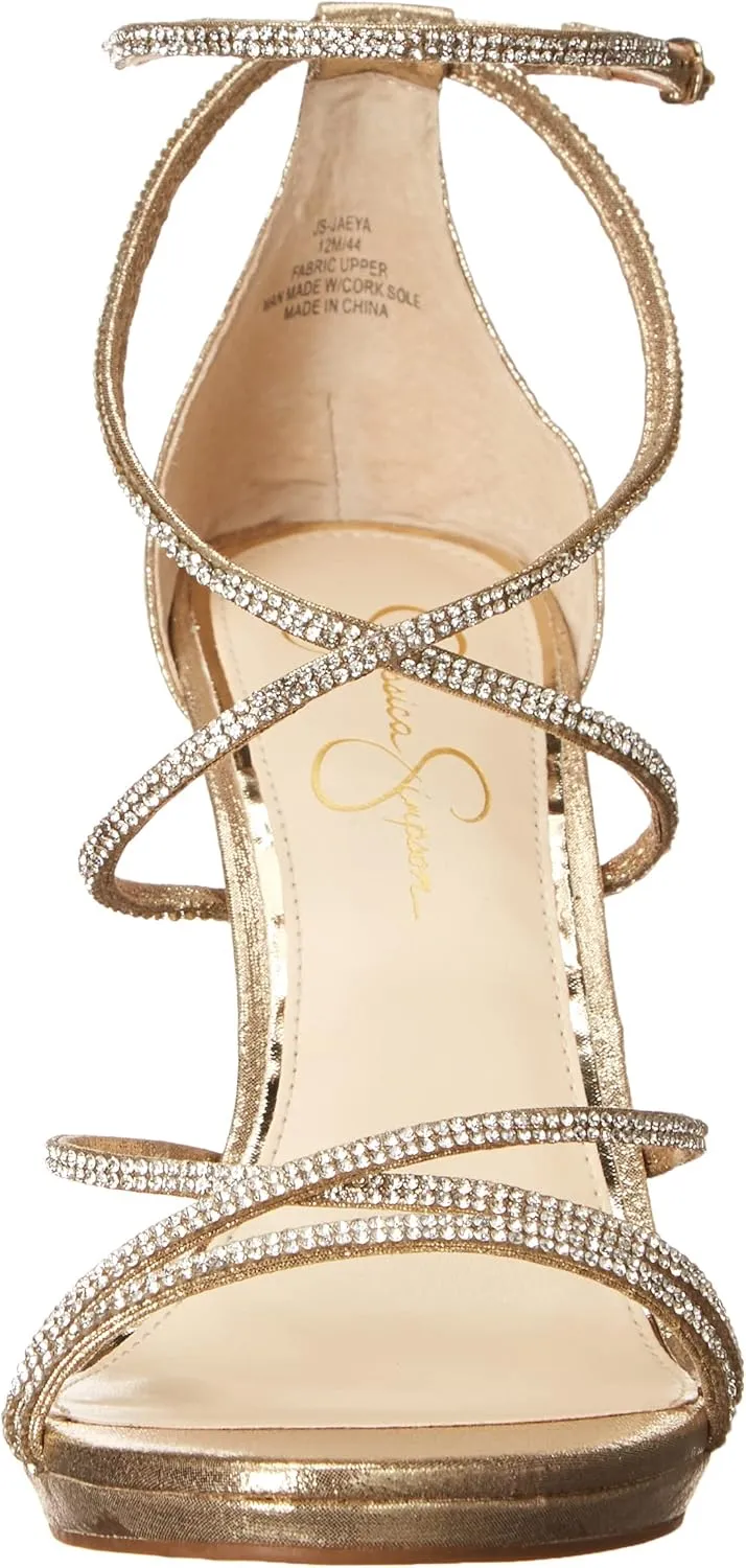 Jessica Simpson Womens Jaeya Rhinestone Strappy Dress Sandals