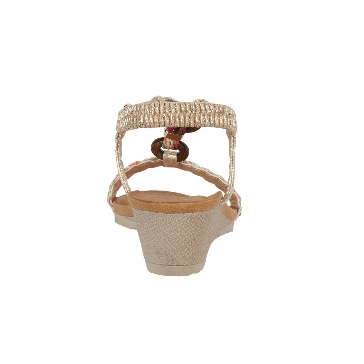 Jo & Joe Maldives Women's Plaited Wedge Sandal Gold