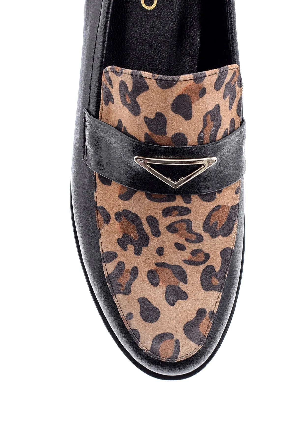 Kadın Leopar Desenli Loafer