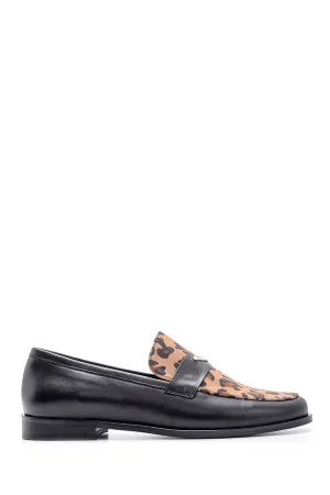 Kadın Leopar Desenli Loafer