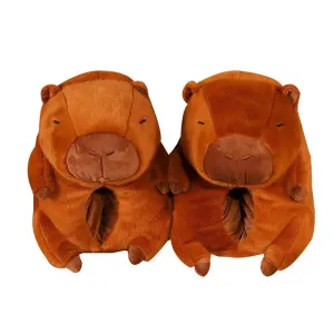 Kawaii Capybara Plush Slippers Indoor Home Shoes