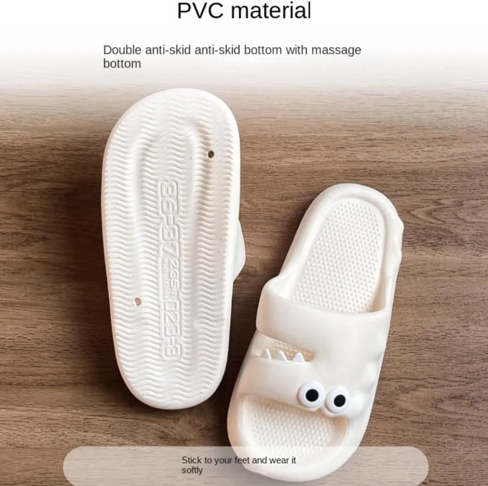 Kawaii Cushion slippers Colorful Crocodile travel for women open toe slippers for Women Pillow Cloud Slides Non Slip Quick Drying Shower Bathroom Sandals Ultra Thick Sole Bedroom Shoes