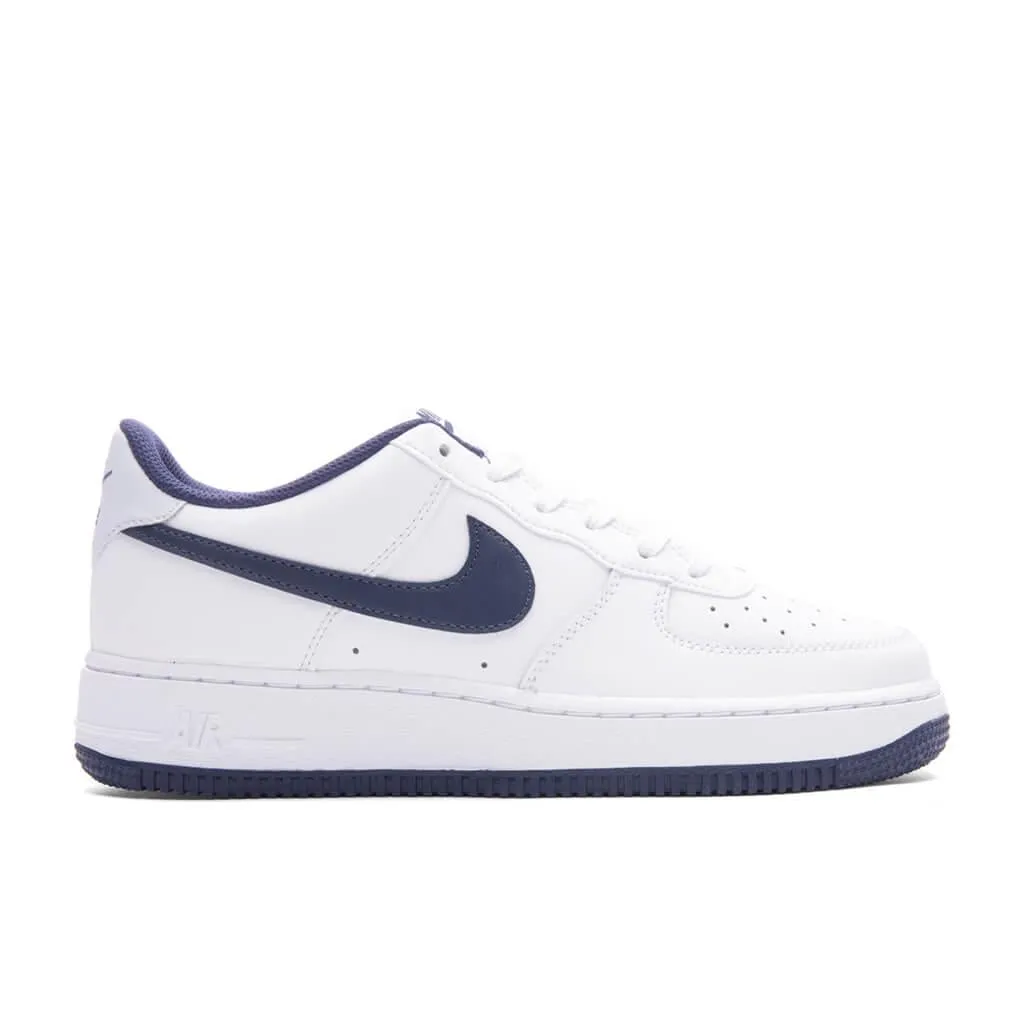 Kids Air Force 1 LV8 2 GS White Midnight Navy Football Grey FV5948-104 Sneaker