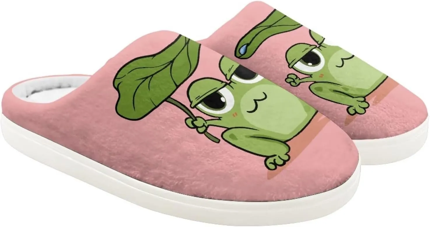 Kids Casual Bedroom Plush Slippers Non Slip Cute Pattern Novelty Home Indoor Slippers