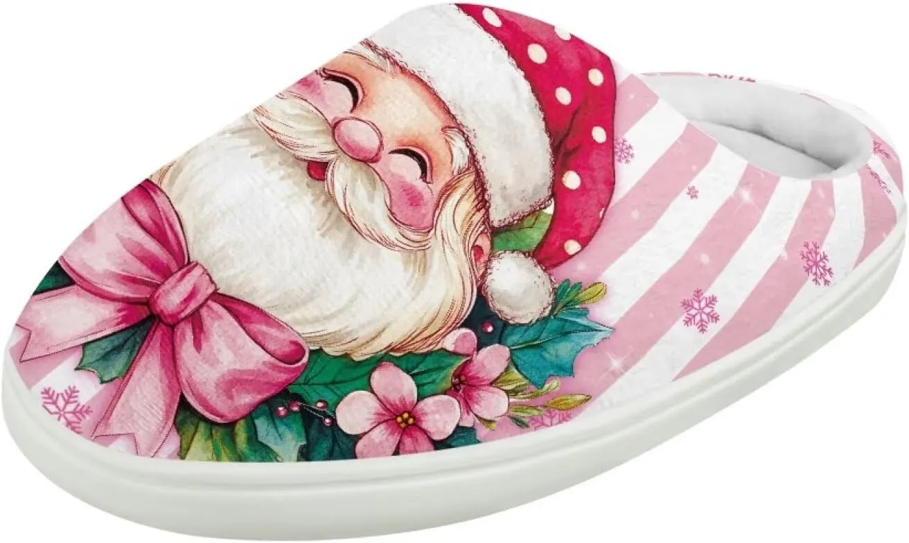 Kids Christmas Cotton Slipper Soft Warm Winter Plush Outdoor Slipper Flannel Fuzzy Home Non-Slip Slippers for Litter Kid US 9-15
