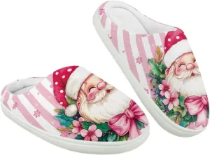 Kids Christmas Cotton Slipper Soft Warm Winter Plush Outdoor Slipper Flannel Fuzzy Home Non-Slip Slippers for Litter Kid US 9-15
