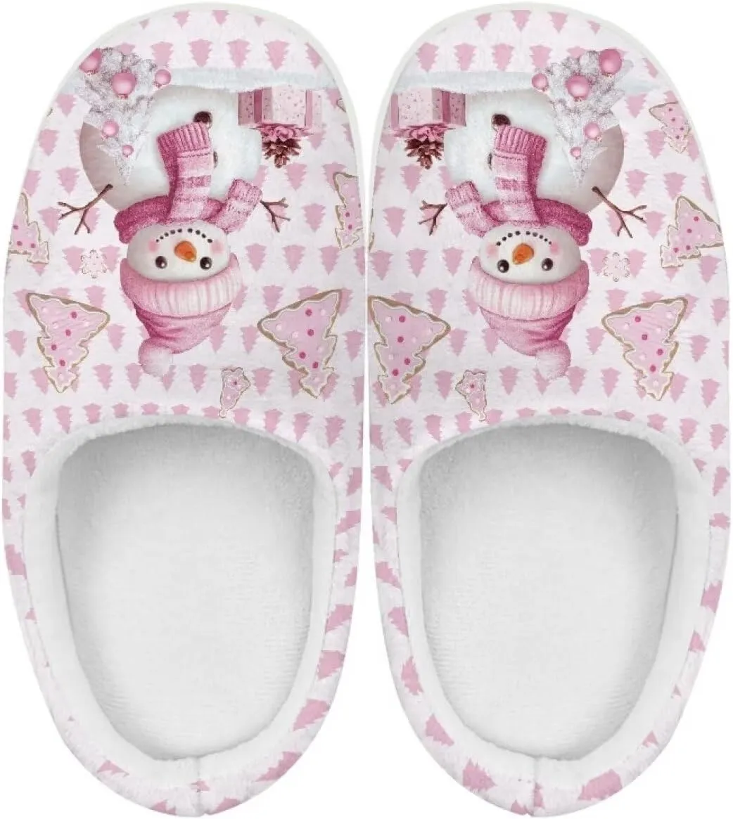 Kids Christmas Cotton Slipper Warm Winter Plush Soft Fuzzy Breathable Outdoor Slipper Fluffy Anti-Slip Home Slippers for Litter Kid US 9-15