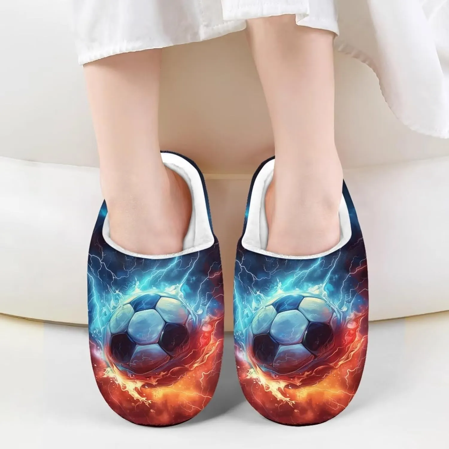 Kids Slippers for Girls Boys - Plush Fuzzy Indoor Shoes